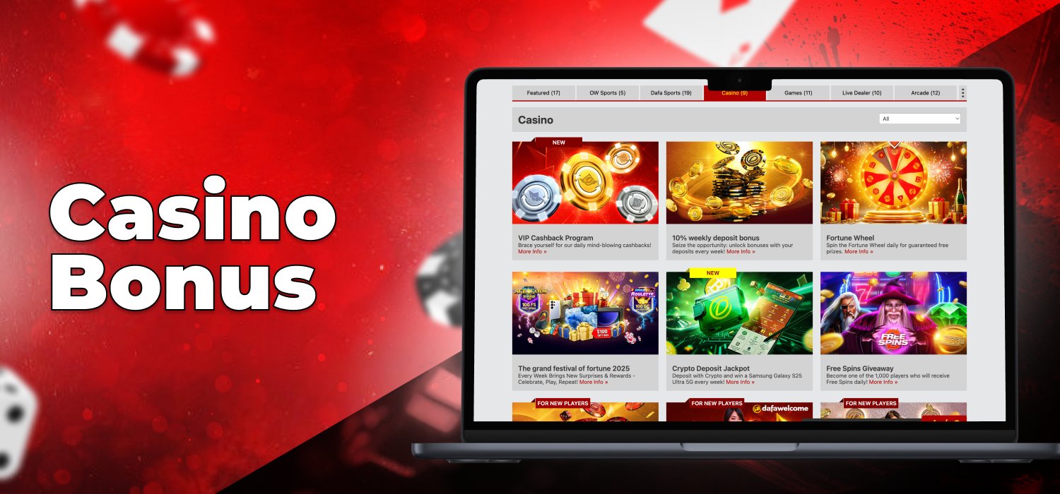 casino bonuses for Dafabet