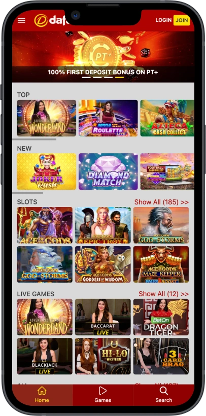 dafabet screen pt page