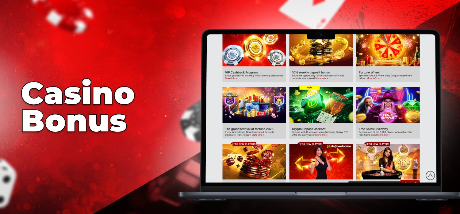 Dafabet casino bonus